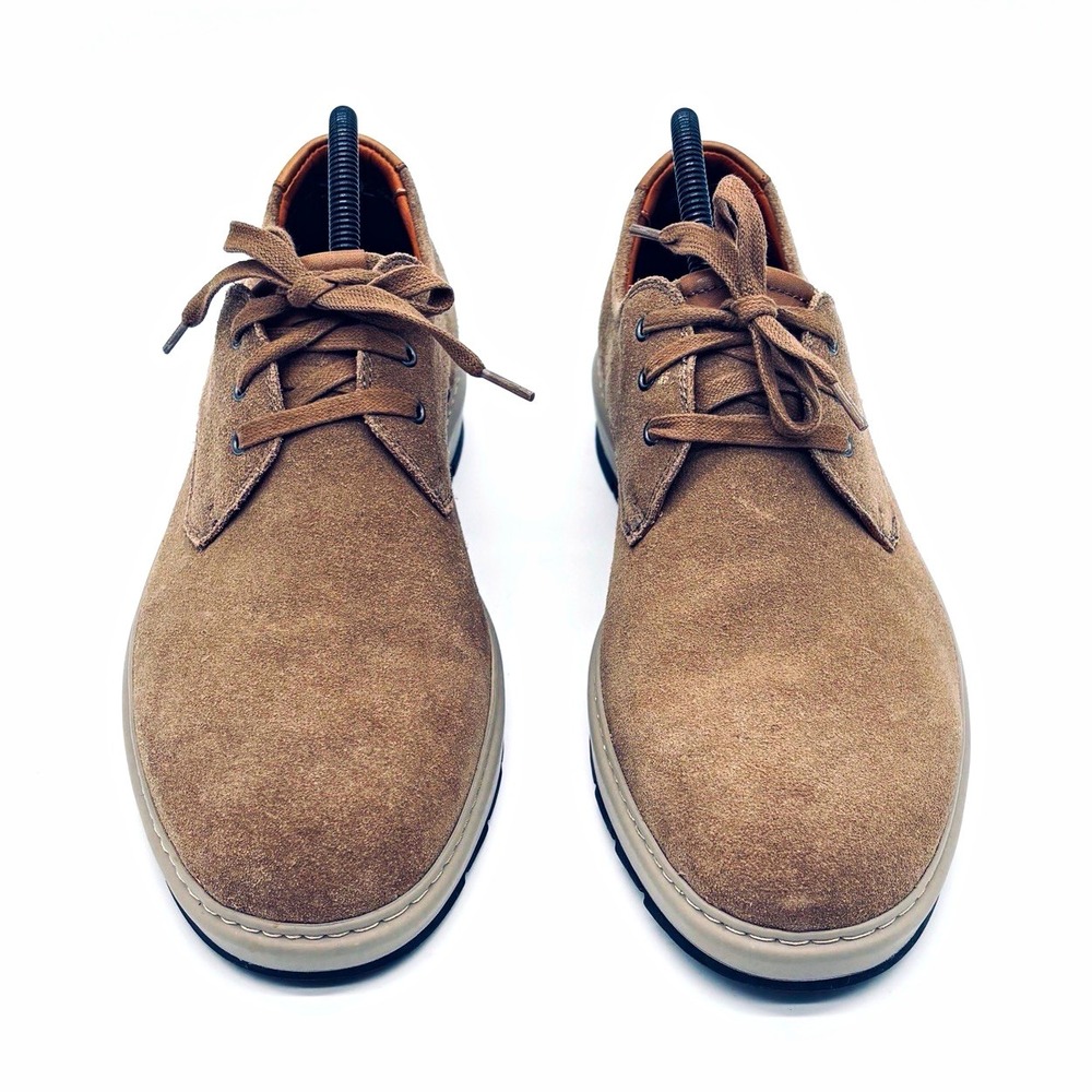 Johnston & Murphy Suede Lace-Up Oxford Shoes Taupe Men's 9.5 E 25-3090